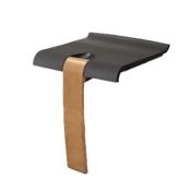 Pellet ARSIS Fantasy Foldaway Shower Seat, Anthracite Grey & Wood